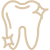 Sparkling white tooth icon