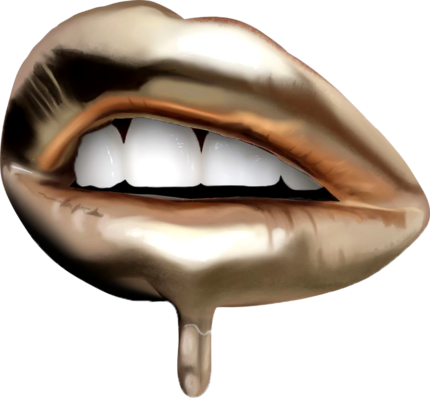 Gold lips